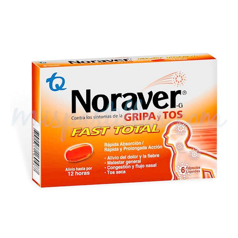 Noraver Gripa y Tos Fast Total x6