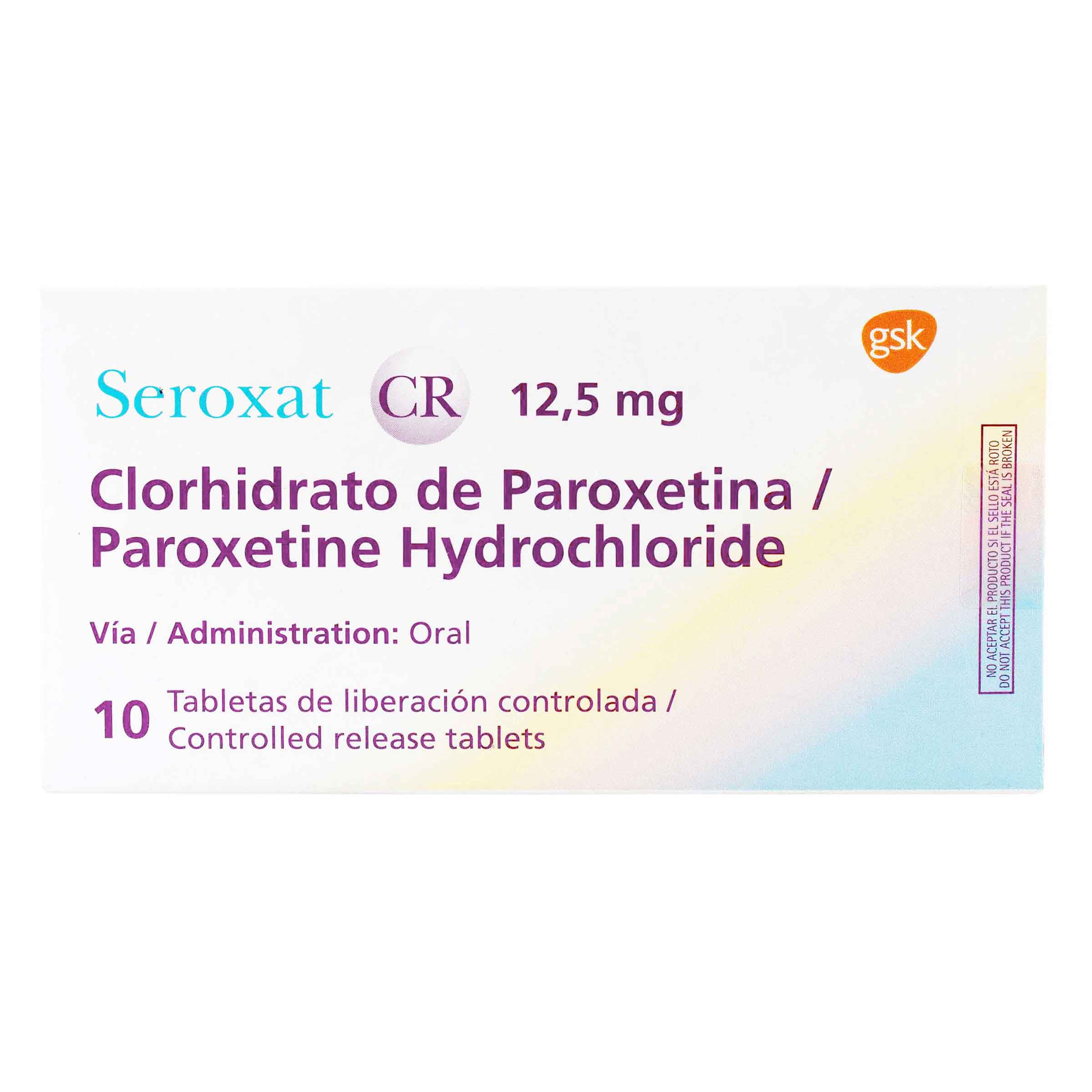 Seroxat CR 12,5 mg tabletas GSK