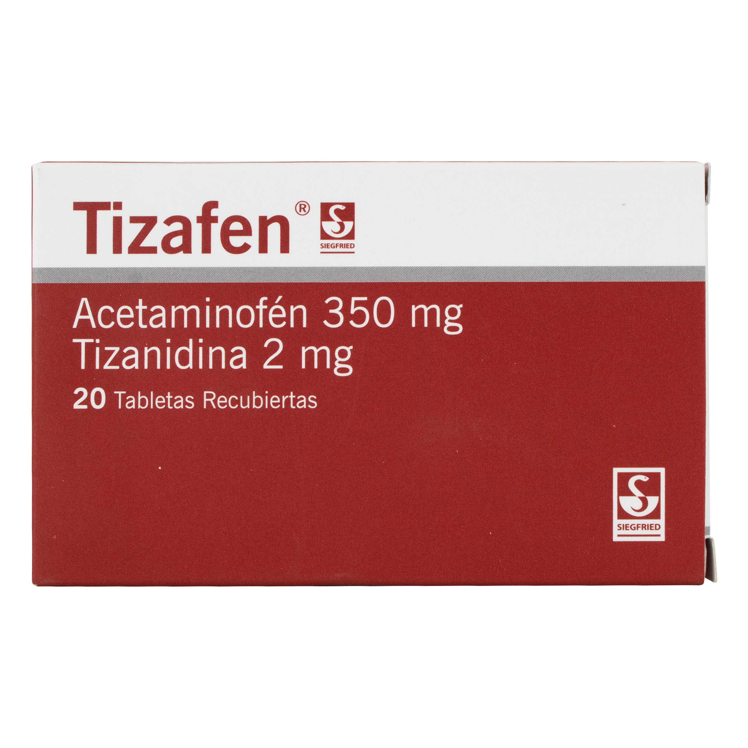 TIZAFEN 350/2MG 20 TABLETAS